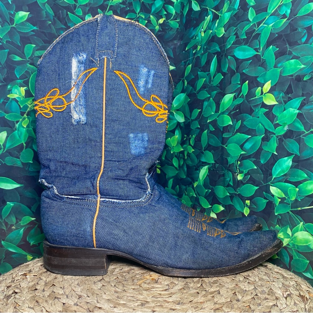 El General Blue and Yellow Men's Boots